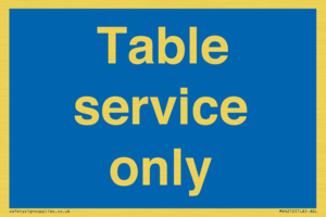 Table service only